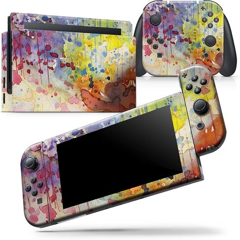 Design Skinz - متوافق مع Nintendo DSi XL - غطاء حماية من الفينيل مقاوم للخدش وقابل للإزالة - إعداد الجرونج بالألوان المائية in Saudi Arabia