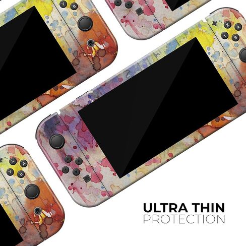 Design Skinz - متوافق مع Nintendo DSi XL - غطاء حماية من الفينيل مقاوم للخدش وقابل للإزالة - إعداد الجرونج بالألوان المائية in Saudi Arabia