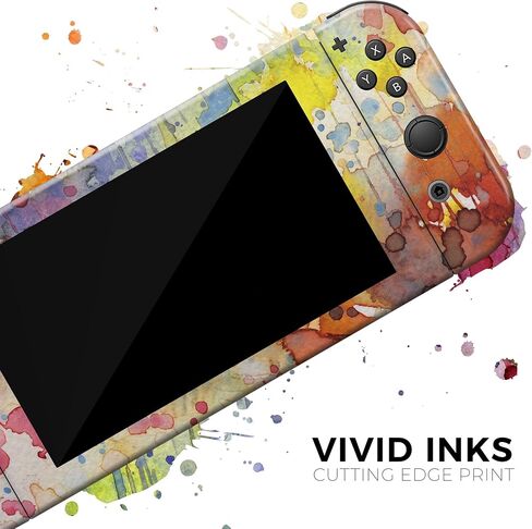 Design Skinz - متوافق مع Nintendo DSi XL - غطاء حماية من الفينيل مقاوم للخدش وقابل للإزالة - إعداد الجرونج بالألوان المائية in Saudi Arabia