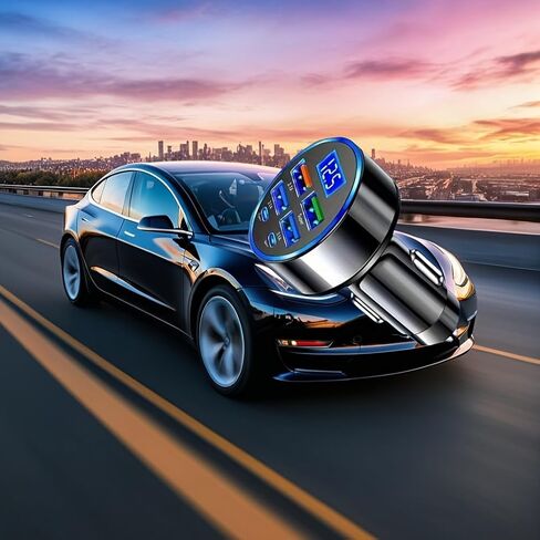 حامل شاحن لاسلكي للسيارة مغناطيسي 6 في 1، شحن سريع QC3.1+USB-C PD، محول سيارة بمنافذ USB مزدوجة مع شاشة LED، هدية عيد ميلاد محمولة لـ 11 مناسبة (بدون بطارية) in Saudi Arabia