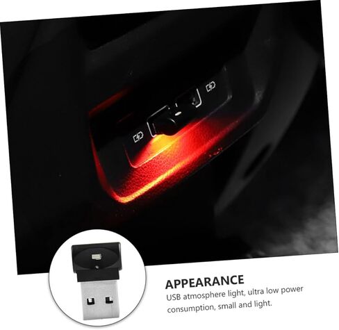Mobestech USB Atmosphere Light Decorative Lamp Portable LED Interior Light for Home and Vehicle Material Enhances Driving Pleasure Easy to Install and Carry in Saudi Arabia
