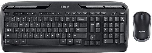 لوحة مفاتيح Logitech K330 Wireless Desktop MK320 مع مجموعة ماوس لاسلكية - لوحة مفاتيح وماوس للترفيه، اتصال USB لاسلكي مشفر 2.4 جيجا هرتز، عمر بطارية طويل MK320 Combo (متجدد) in Kuwait