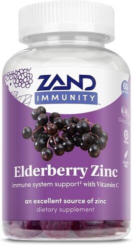 ZAND Elderberry Zinc Immunity Gummies with Vitamin C | Year-Round Immune Support for Children & Adults | 60ct, 30 Serv. in Saudi Arabia