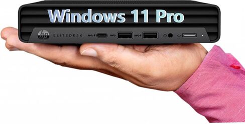 كمبيوتر HP EliteDesk 800 G6 Business Mini Desktop، Core i5-10500، 3.10 جيجا هرتز، 6 نواة، Intel HD Graphics 630، ذاكرة وصول عشوائي DDR4 سعة 16 جيجابايت، 256 جيجابايت SSD، ماوس، لوحة مفاتيح، منفذ عرض، Wi-Fi، Windows 11 Pro (متجدد) in Saudi Arabia