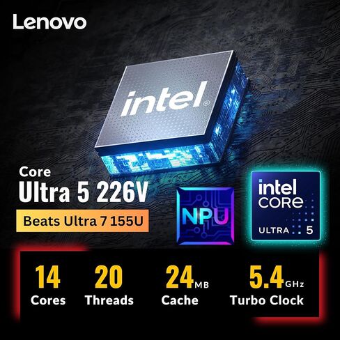 Lenovo Yoga 7i 2-in-1 AI Ready Laptop, 16" 2K Touchscreen, Core Ultra 5 226V(>Ultra 7 155U), Copilot+ PC, Backlit Keyboard, Fingerprint, WiFi 7, Windows 11 Pro, Gray(16GB 8533 MHz DDR5 RAM | 2TB SSD) in Kuwait