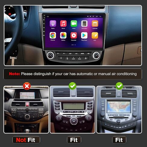 [4+64G] Android 13 Car Stereo with Wireless Apple Carplay & Android Auto for Honda Accord 7th 2003-2007 10.1" Touchscreen Radio Upgrade with AHD Camera,GPS Navigation,SWC,WiFi,FM,Bluetooth in Saudi Arabia