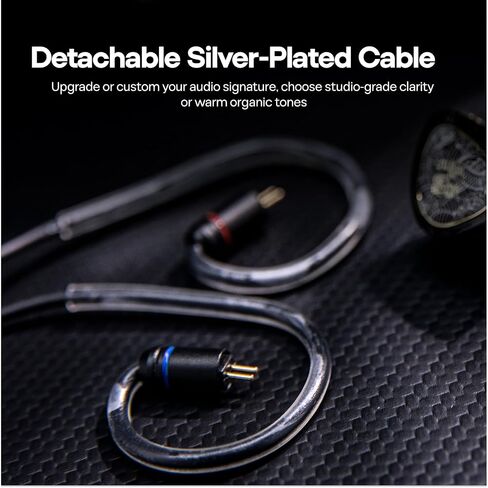 Linsoul TANGZU Wan'er S.G II داخل الأذن، سماعات أذن سلكية HiFI، سماعات أذن IEM للألعاب ذات غشاء ديناميكي 10 مم مع كابل OFC قابل للفصل 2Pin لمرحلة DJ الصوتية (أبيض شفاف، 3.5 مم بدون ميكروفون) in Kuwait