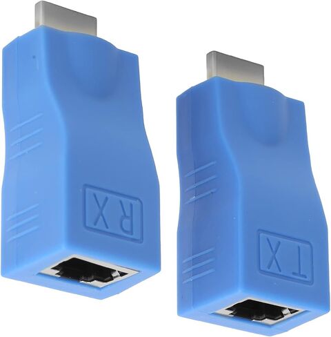 موسع SUNGOOYUE إلى RJ45، طقم محول ABS أزرق مع دعم CAT-5e/6، إشارة 1080 بكسل تصل إلى 30 مترًا، مجموعة جهاز إرسال واستقبال 2.5 جيجابت في الثانية in Kuwait