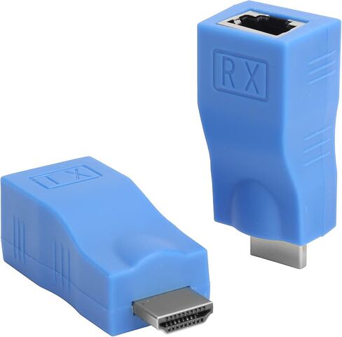 موسع SUNGOOYUE إلى RJ45، طقم محول ABS أزرق مع دعم CAT-5e/6، إشارة 1080 بكسل تصل إلى 30 مترًا، مجموعة جهاز إرسال واستقبال 2.5 جيجابت في الثانية in Kuwait