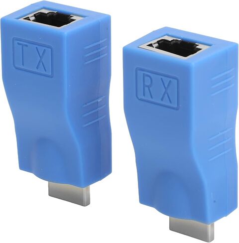 موسع SUNGOOYUE إلى RJ45، طقم محول ABS أزرق مع دعم CAT-5e/6، إشارة 1080 بكسل تصل إلى 30 مترًا، مجموعة جهاز إرسال واستقبال 2.5 جيجابت في الثانية in Kuwait