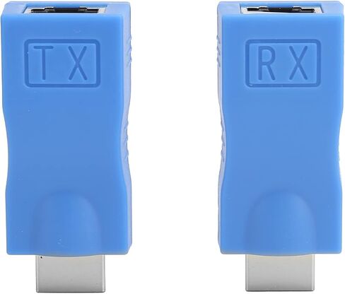موسع SUNGOOYUE إلى RJ45، طقم محول ABS أزرق مع دعم CAT-5e/6، إشارة 1080 بكسل تصل إلى 30 مترًا، مجموعة جهاز إرسال واستقبال 2.5 جيجابت في الثانية in Kuwait