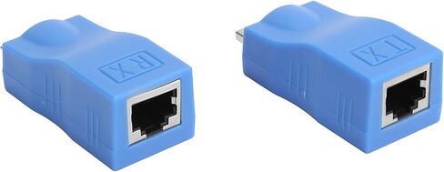موسع SUNGOOYUE إلى RJ45، طقم محول ABS أزرق مع دعم CAT-5e/6، إشارة 1080 بكسل تصل إلى 30 مترًا، مجموعة جهاز إرسال واستقبال 2.5 جيجابت في الثانية in Kuwait