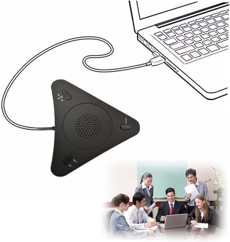 ميكروفون USB متعدد الاتجاهات لتقليل صدى الصوت مع إلغاء الضوضاء Dsp، سهولة الإعداد، حساسية معززة، ميكروفون للدردشة الصوتية للألعاب، التعليم عن بعد والمؤتمرات in Kuwait