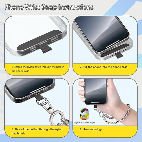 Cell Phone Lanyard Built-in USB C Cable, 2 In1 65W Fast Charging Phone Lanyard Wrist Strap, Data Transfer Cord in Saudi Arabia