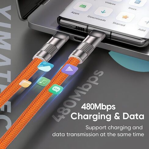 Cell Phone Lanyard Built-in USB C Cable, 2 In1 65W Fast Charging Phone Lanyard Wrist Strap, Data Transfer Cord in Saudi Arabia