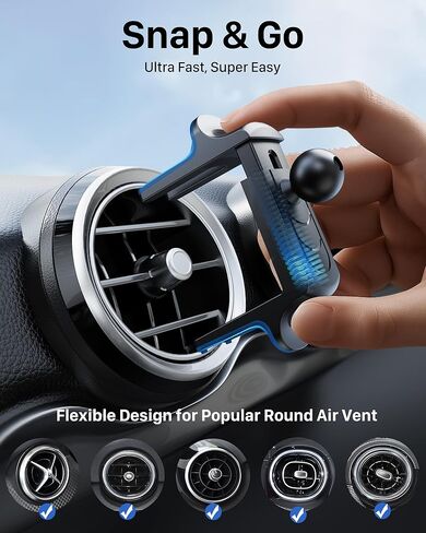 حامل هاتف السيارة لسيارة Mercedes Benz A/C Class A180/200 C180/200/260/300، GLA/GLB/GLC، لسيارة Audi A1، مشبك زنبركي لمهد فتحة تهوية دائرية/دائرية لهاتف iPhone Samsung، لملحقات Mercedes Benz in Kuwait