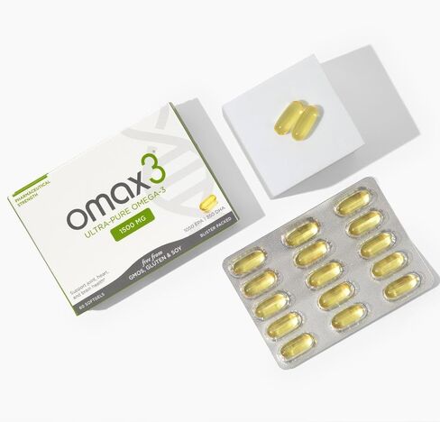 Omax3 4 صناديق حبوب زيت السمك أوميغا 3 فائقة النقاء | تركيز عالي من EPA DHA، 1500 مجم، خالي من الغلوتين، غير معدل وراثيًا، صنع في الولايات المتحدة الأمريكية، 240 كبسولة هلامية (4 صناديق) in Saudi Arabia