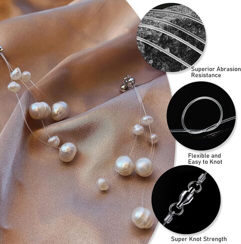 Clear Fishing Wire – 0.5mm Invisible Nylon String for Hanging, Beading, DIY Crafts, Decorations, 20m in Saudi Arabia