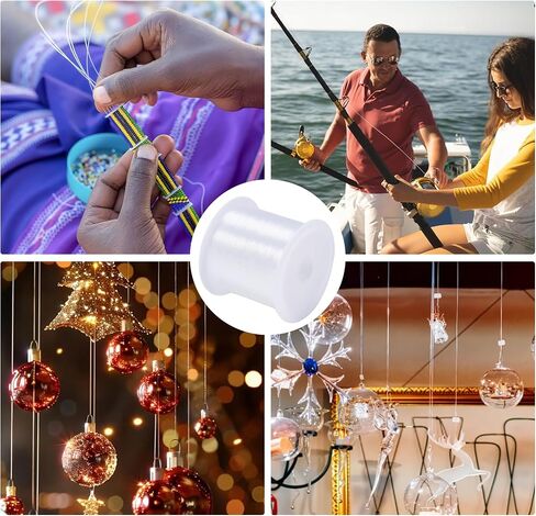 Clear Fishing Wire – 0.5mm Invisible Nylon String for Hanging, Beading, DIY Crafts, Decorations, 20m in Saudi Arabia