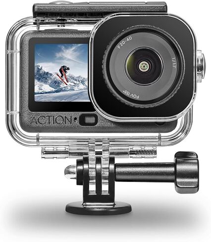 غلاف غلاف للغوص للكاميرا مقاوم للماء بطول 45 مترًا لـ DJI Osmo Action 6، حافظة كمبيوتر شفافة متينة ومضادة للضغط مع غطاء عدسة من الزجاج المقسى وأفلام مضادة للضباب in Kuwait