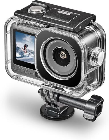 غلاف غلاف للغوص للكاميرا مقاوم للماء بطول 45 مترًا لـ DJI Osmo Action 6، حافظة كمبيوتر شفافة متينة ومضادة للضغط مع غطاء عدسة من الزجاج المقسى وأفلام مضادة للضباب in Kuwait