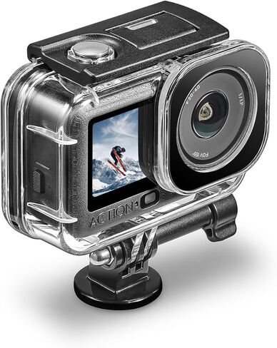 غلاف غلاف للغوص للكاميرا مقاوم للماء بطول 45 مترًا لـ DJI Osmo Action 6، حافظة كمبيوتر شفافة متينة ومضادة للضغط مع غطاء عدسة من الزجاج المقسى وأفلام مضادة للضباب in Kuwait