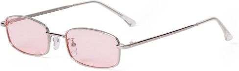 SORVINO Small Narrow Rectangle Sunglasses for Women Men Retro Y2K Metal Frame 90s Skinny Shades in Saudi Arabia