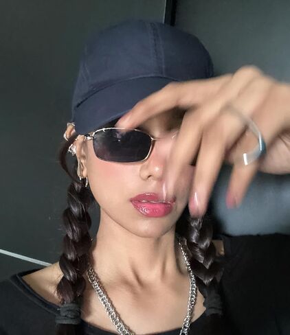 SORVINO Small Narrow Rectangle Sunglasses for Women Men Retro Y2K Metal Frame 90s Skinny Shades in Saudi Arabia