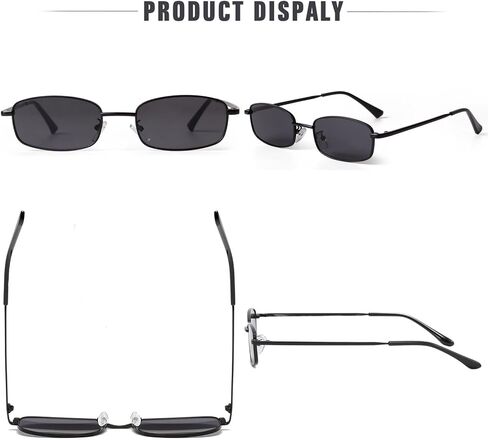 SORVINO Small Narrow Rectangle Sunglasses for Women Men Retro Y2K Metal Frame 90s Skinny Shades in Saudi Arabia