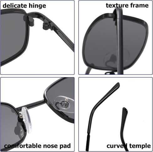 SORVINO Small Narrow Rectangle Sunglasses for Women Men Retro Y2K Metal Frame 90s Skinny Shades in Saudi Arabia