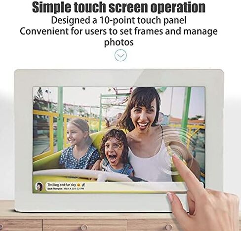 إطار صور رقمي WiFi مقاس 10.1 بوصة، وشاشة لمس IPS بدقة 1280 × 800، ودوران تلقائي، والقدرة على مشاركة الصور ومقاطع الفيديو عبر التطبيق. in Saudi Arabia