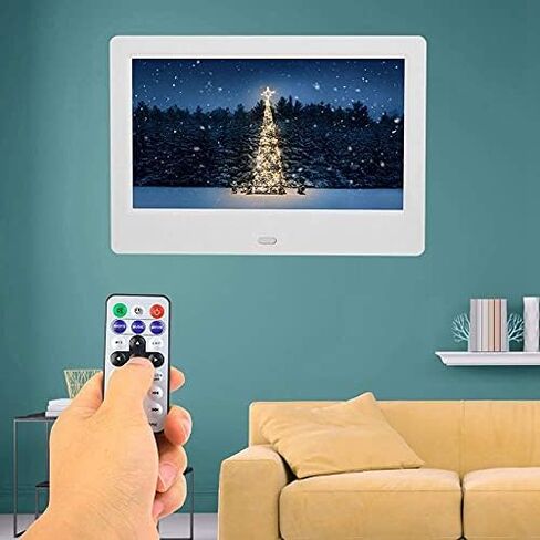 7-inch Digital Photo Frame, 800x480 LED Display, Supports Video, Clock, Calendar and MP3 Playback, Comes with Remote Control. in Saudi Arabia