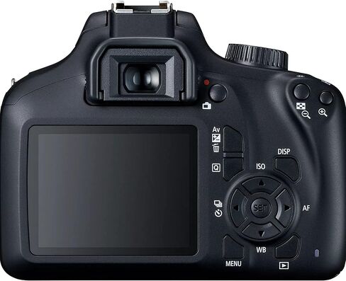 كاميرا Canon EOS 4000D / Rebel T100 DSLR مع عدسة تكبير 18-55 مم F/3.5-5.6 + ذاكرة 64 جيجابايت، ضوء فيديو LED، فلتر، حامل ثلاثي القوائم والمزيد (متجددة) in Saudi Arabia