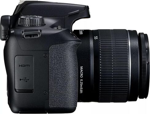 كاميرا Canon EOS 4000D / Rebel T100 DSLR مع عدسة تكبير 18-55 مم F/3.5-5.6 + ذاكرة 64 جيجابايت، ضوء فيديو LED، فلتر، حامل ثلاثي القوائم والمزيد (متجددة) in Saudi Arabia