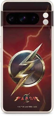Skinit Decal Phone Skin Compatible with Google Pixel 8 Pro - Officially Licensed DC Comics The Flash Movie: Logo Poster Design in Saudi Arabia