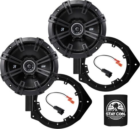 KICKER Speakers 6.5 inch for Chevrolet Malibu 2008-2012 Upgrade Kit - Pair of DS Series with Adapters and Harness, Coaxial 6 1/2 Car Audio Front Door Speaker for Chevy DSC650, 43DSC6504 in Saudi Arabia