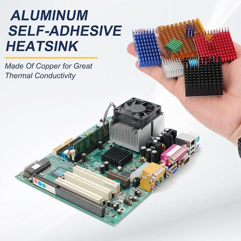 Patikil Heatsink 20x20x10mm، 6 قطع ألومنيوم مبرد مشعاع بالوعة الحرارة مع ملصق حراري أزرق لـ Raspberry Pi Chip CPU Power Transistor FET IC Power Amplifier، أبيض in Saudi Arabia