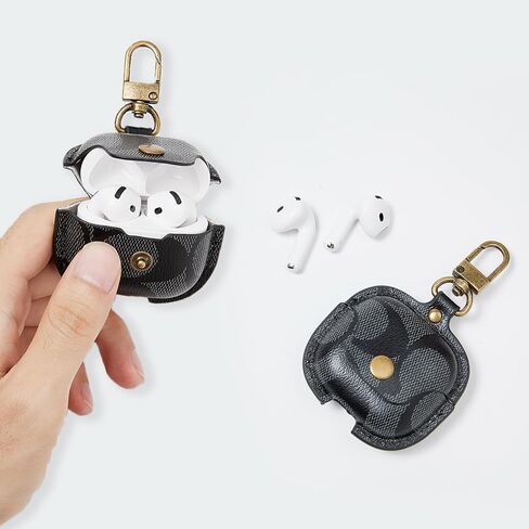 حافظة AirPods 4 (2024)، حماية كاملة للجسم ضد الصدمات لجراب AirPods الجيل الرابع، متوافقة مع حافظة AirPods 4th مع سلسلة مفاتيح للنساء والرجال - بني in Kuwait