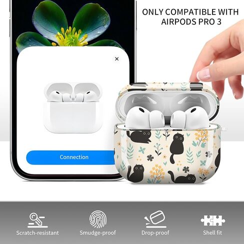 Compatible with AirPods Pro 3 (2025) Case Soft TPU with Cute Golden Keychain Cover Leopard Paint Case for Girls Women for Airpod Pro 3 - Luxury Leopard in Saudi Arabia