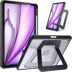 Case for iPad mini A17 Pro, iPad mini 6 case, Dual Multi-Angle Adjustable Kickstand Full Protective iPad Case with Built-in Pencil Holder for Home Office School (Black, iPad mini A17 Pro/6th) in Saudi Arabia