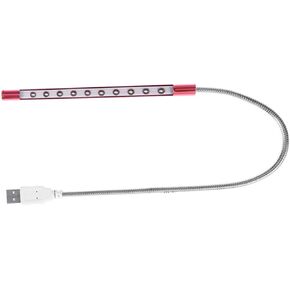 USB معدن مرن معقوفة LED مصباح ليلي LED لمبات LED للعناية بالعين ضوء محمول لمكتب السرير واستخدام الكمبيوتر المحمول باللون الأحمر in Kuwait