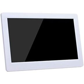 إطار صور رقمي فائق النحافة مقاس 10 بوصات - شاشة LCD مقاس 1024 × 600، ومكبرات صوت ستيريو، ومستشعر حركة، باللون الأبيض - هدية زفاف إلكترونية مثالية in Kuwait