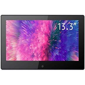 إطار صور رقمي 13.3 بوصة - شاشة لمس IPS، شاشة HD 1280x800، مشغل صور/موسيقى/فيديو، تقويم ومنبه، دعم بطاقة USB/SD، مؤقت تشغيل/إيقاف تشغيل تلقائي in Kuwait