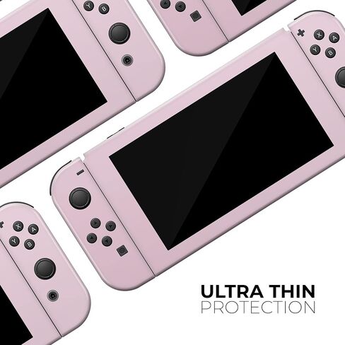 Design Skinz - متوافق مع Nintendo Switch Dock فقط - غطاء حماية من الفينيل مقاوم للخدش وقابل للإزالة - لون وردي فاتح in Saudi Arabia
