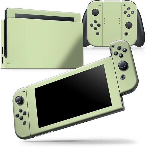 Design Skinz - متوافق مع Nintendo Switch Dock فقط - غطاء حماية من الفينيل مقاوم للخدش وقابل للإزالة - لون أخضر فاتح in Saudi Arabia