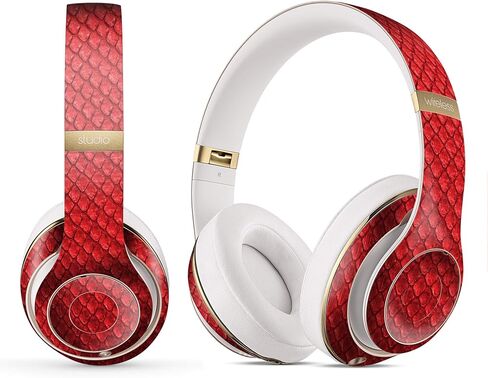 DesignSkinz - Compatible with Beats MIXR - Skin Decal Protective Scratch Resistant Vinyl Wrap - Red Snake Skin Pattern V4 in Kuwait