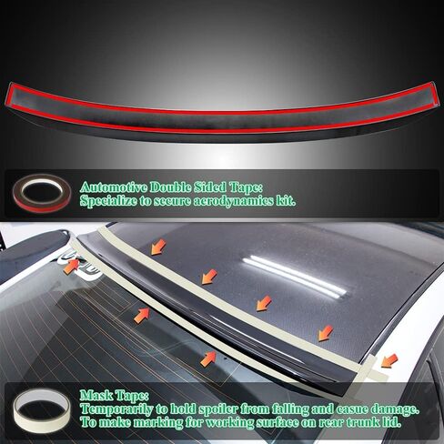 Trunk Spoiler Compatible with 2023-2025 Honda Accord 11th Gen Sedan LX EX Hybrid Spoiler Wing, Gloss Black Rear Spoiler (R Type) in Saudi Arabia