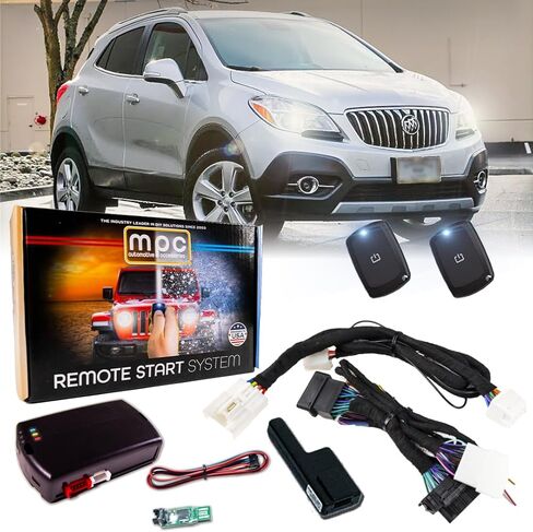 MPC Remote Start متوافق مع 2013-2016 Buick Encore Plugin T-Harness - (2) أجهزة التحكم عن بعد ذات النطاق الممتد بزر واحد - نطاق يصل إلى 800 بوصة - يلزم اتصال سلك واحد فقط in Saudi Arabia