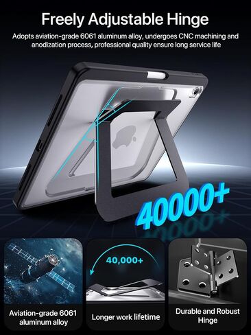 حافظة لجهاز iPad mini A17 Pro، حافظة iPad mini 6، حافظة iPad mini متعددة الزوايا قابلة للتعديل لحماية كاملة مع حامل أقلام مدمج للمدرسة والمكتب المنزلي (أسود، iPad mini A17 Pro/6th) in Saudi Arabia