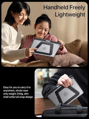 حافظة لجهاز iPad mini A17 Pro، حافظة iPad mini 6، حافظة iPad mini متعددة الزوايا قابلة للتعديل لحماية كاملة مع حامل أقلام مدمج للمدرسة والمكتب المنزلي (أسود، iPad mini A17 Pro/6th) in Saudi Arabia